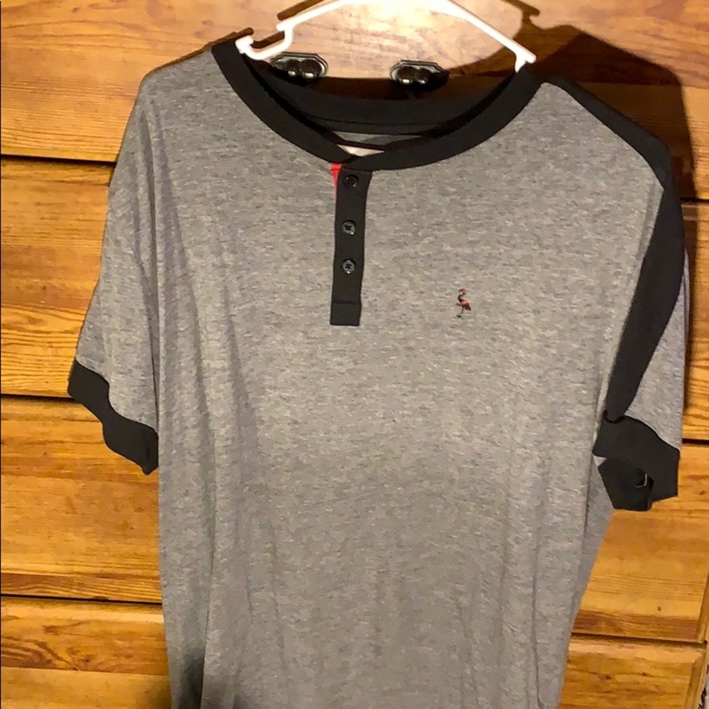 Grey/Black flamingo logo shirt